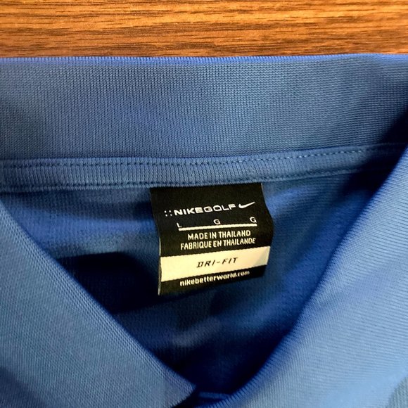 Nike Dri-FIT Textured Polo Lake Blue - Picture 1 of 3